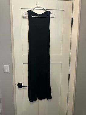 J. Crew Black Sleeveless Maxi Tank Dress
